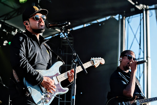 Tribal Seeds guitarist performing