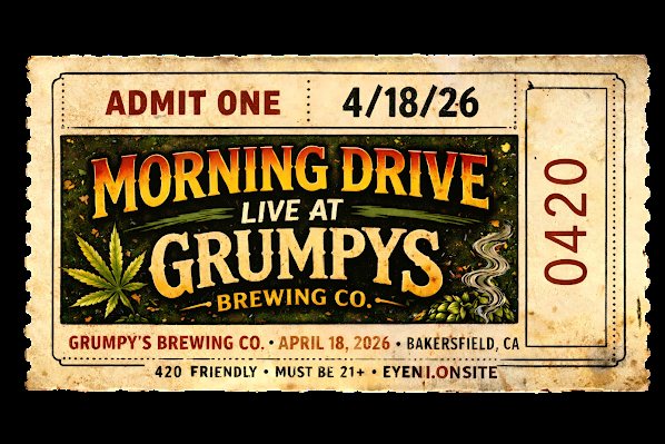 Ticket Sticker - Morning Drive at Grumpy's